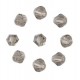 Abalorios cristal facetados biconos 4mm - Black diamond
